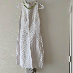 Ted Baker London White Dress with Gem Collar